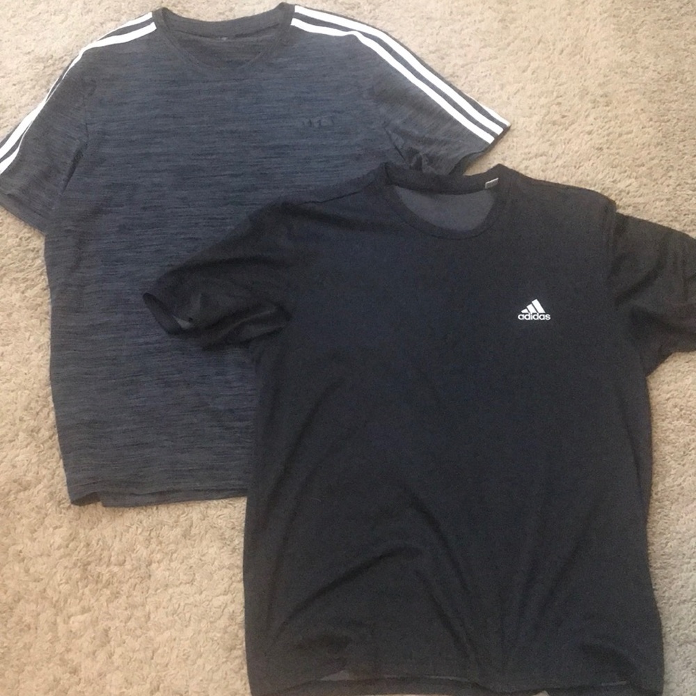 Two Adidas Large Shirts